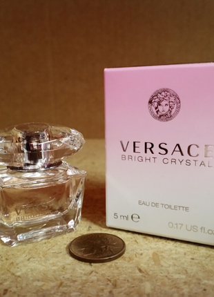 Жіночі парфуми мініатюра versace bright crystal (версаче брайт кристал) 5 мл, туалетна вода жіноча1 фото