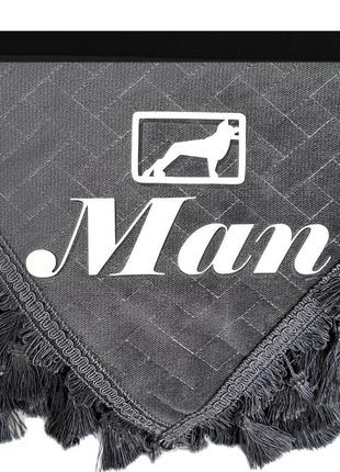 Шторы премиум в кабину man ман (лобовое стекло-1 и боковые-2 светоотражающий логотип4 фото