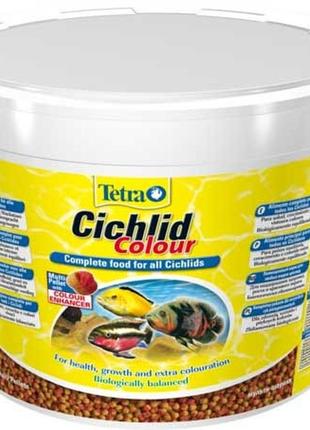 Корм tetra cichlid colour для аквариумных рыб в гранулах 10 л