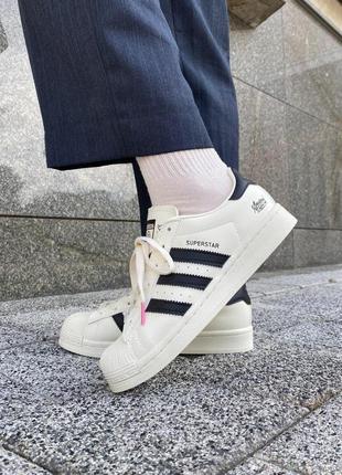 Adidas superstar cream black pink