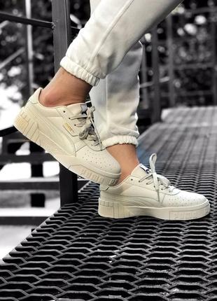 Puma cali basket grey cream4 фото