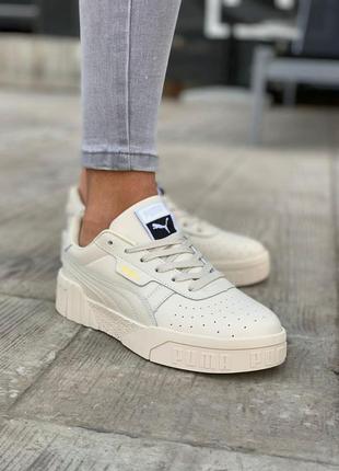 Puma cali basket grey cream6 фото