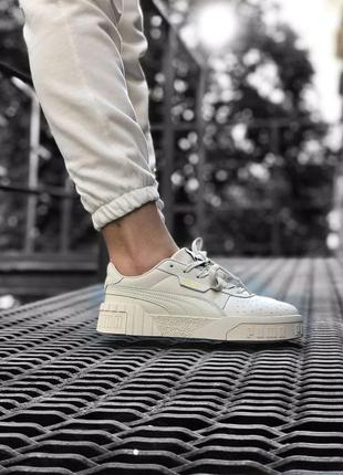 Puma cali basket grey cream5 фото