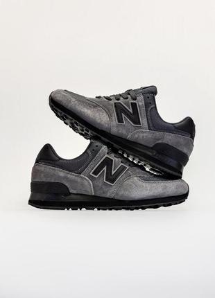 New balance 574 dark grey v26 фото