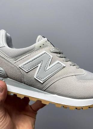 New balance 574 light grey v25 фото