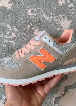 New balance 574 peach orange