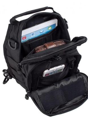 Тактична плечова сумка сумка тактична з ременем для носіння через плече. можна носити без ременя. призначені для забезп4 фото