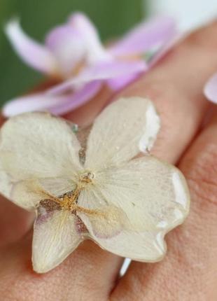 Кольцо с орхидеей5 фото