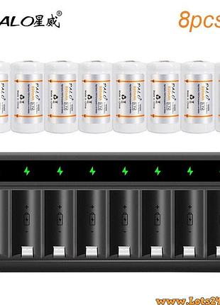 Комплект 8шт 800mah cr123a акумулятор зарядний пристрій cr123 акумулятор lr123a батарейки 16340 акумулятор