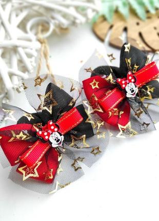 Бантики резинки мінні маус банти для дівчаток бант з мінні в садок
