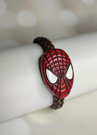 Плетеный браслет "человек - паук. spider-man. марвел. marvel" (брас0002)
