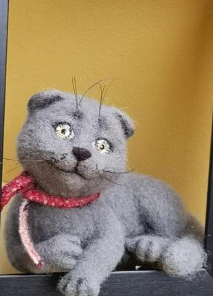 Валяная игрушка кот, британский кошка игрушка, валяные игрушки на заказ2 фото