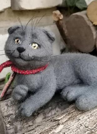 Валяная игрушка кот, британский кошка игрушка, валяные игрушки на заказ3 фото