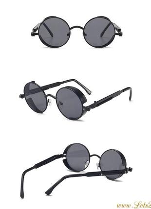 Солнцезащитные очки в стиле стимпанк круглые ретро очки викторианской эпохи8 фото