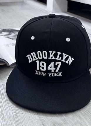 Кепка снепбек (snapback)  brooklyn 1947 ny чорний 56-61р (9021)