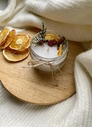 Новорічний набор з соєвих свічок