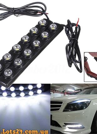 2шт гибкие дневные ходовые огни гибкие 6 led линз дхо drl