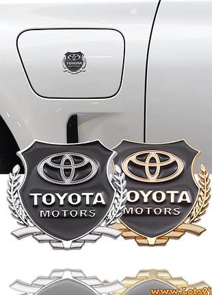 Авто значок toyota motors наклейка на машину авто наклейки значки марки машин на кузов бампер скло двері капот крила багажник