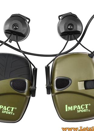 Активні навушники на шолом каску fast howard leight impact тактичні стрілкові із шумозаглушенням для військових стрільців фаст