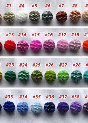 Золотые серьги бон бон из бисерных шариков (1-3 шарика, 40 цветов)6 фото