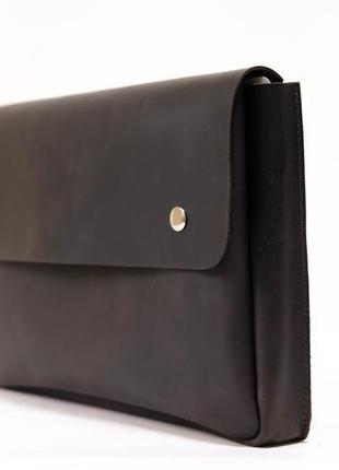 Шкіряна папка для документов формана а4 "модель №82" винтажная кожа цвет шоколад