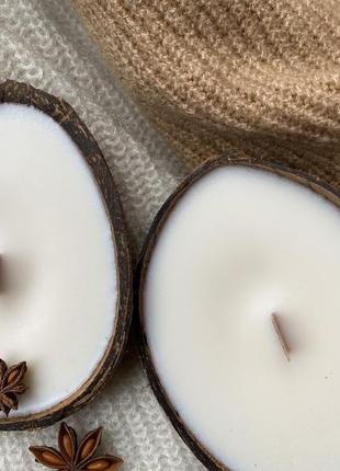Ароматическая свеча в кокосе2 фото