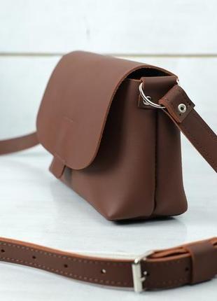 Кожаная женская сумочка итальяночка, кожа grand, цвет виски4 фото