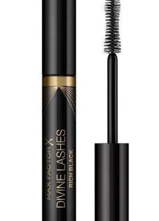 Тушь max factor divine lashes fanned-out volume 01 rich black, 8 мл