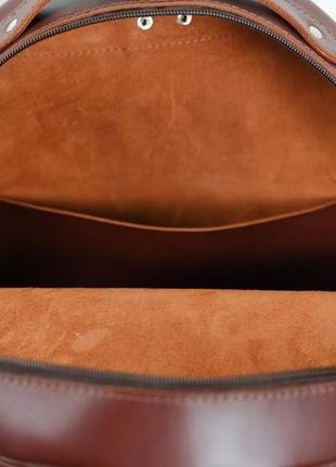 Женский кожаный рюкзак чикаго, натуральная кожа итальянский краст, цвет  вишня6 фото