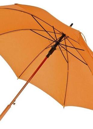 Жіноча парасолька-тростина напівавтомат bergamo toprain помаранчева1 фото