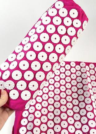 Акупунктурный коврик массажный коврик с подушкой розовый лучший товар4 фото