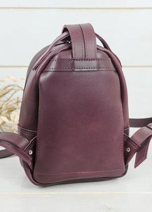 Женский кожаный рюкзак сингапур, натуральная кожа итальянский краст, цвет бордо5 фото