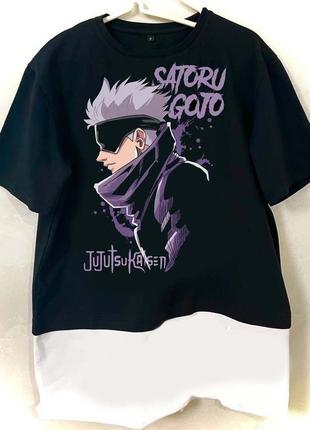 Футболка оверсайз преміум satoru gojo jujutsu kaisen