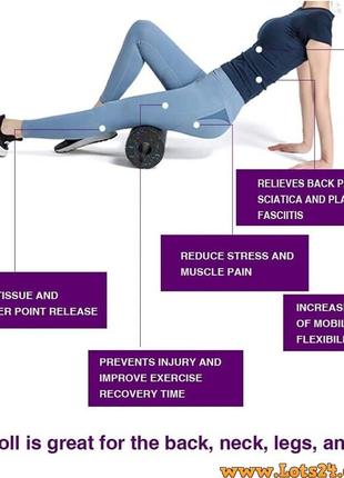 3шт валик для масажу тіла спини ніг стоп шиї хребта пінний масажний ролик для фітнесу та йоги6 фото