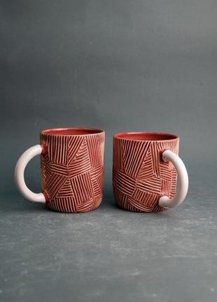 Чашка керамічна "геометрія", 550мл3 фото