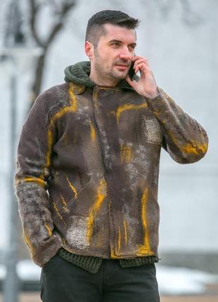 Чоловіча куртка з вовни мериноса2 фото