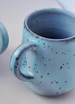 Керамічна блакитна чашка , 400мл10 фото