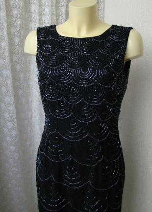 Платье вечернее вышивка бисер lace&beads р.48 76506 фото