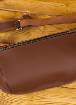 Мужская кожаная сумка "модель №55", кожа grand, цвет виски1 фото