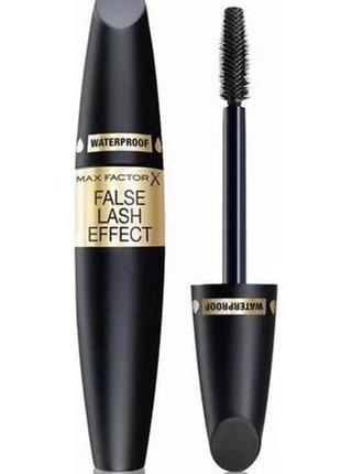 Туш для вій max factor false lash effect з ефектом накладних вій waterproof, black, 13.1 мл