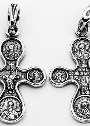Крестик серебряный этимасия. восемь святых арт 3051 фото