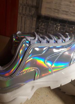 Стильные, яркие кроссовки на массивной подошве h&m, р.37 (стелька-24 см)