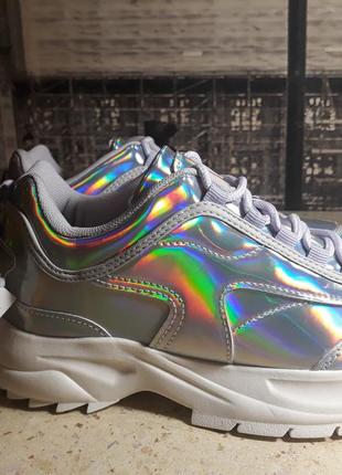 Стильные, яркие кроссовки на массивной подошве h&m, р.37 (стелька-24 см)