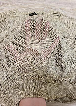 Ажурна золотиста кофтинка в сердечки atmosphere 4