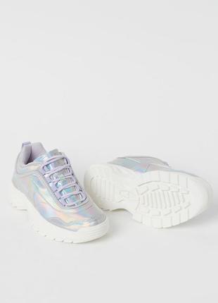 Стильные, яркие кроссовки на массивной подошве h&m, р.37 (стелька-24 см)