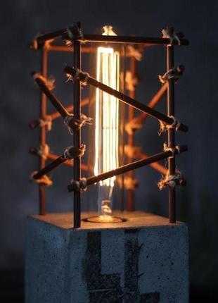 Loft-лампа з бетону2 фото
