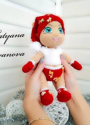 Кукла пупс игровая. кукла вязаная крючком .кукла амигуруми.3 фото