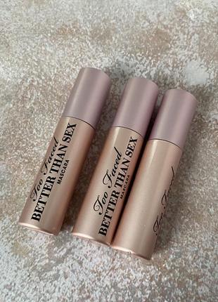 Too faced - better than sex mascara - тушь для ресниц, черный, 3.9 g4 фото