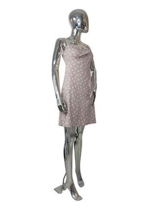Женская ночная рубашка с кружевом на тонкой бретеле ночнушка роксана темно-серая2 фото
