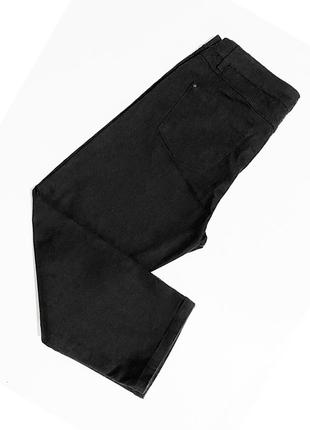 L черные укороченные джинсы брюки женские глубокие высокие2 фото